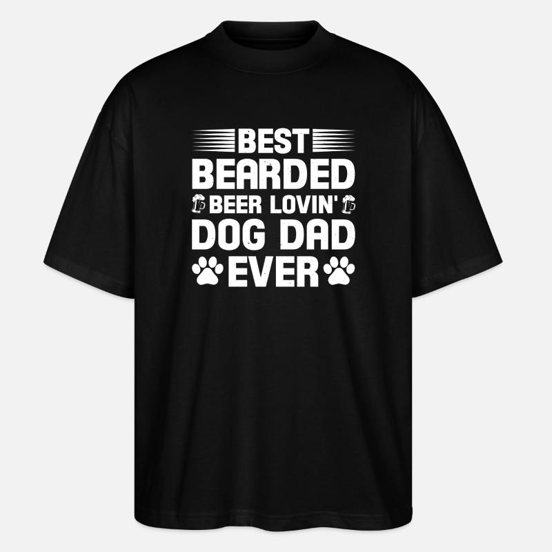 Bearded Beer lovin dad - Stanley/Stella Oversized Unisex Bio T-Shirt Blaster 2.0 - Schwarz