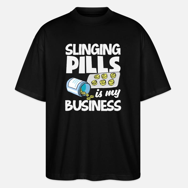 Pharmacien Technicien Pharmaceutique - T-shirt bio Blaster 2.0 coupe oversize Stanley/Stella Unisexe - noir