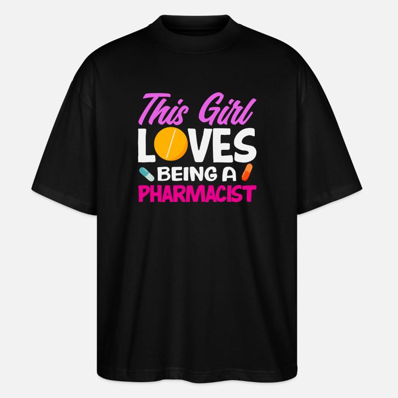 Apotheker Pharmazeutisch-technischer - Stanley/Stella Oversized Unisex Bio T-Shirt Blaster 2.0 - Schwarz