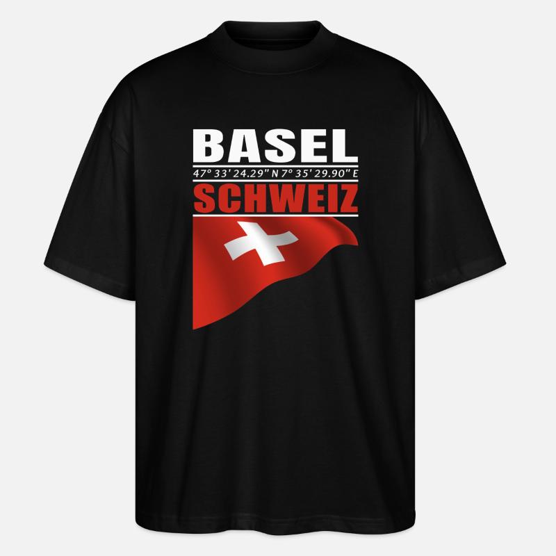 Basel - Stanley/Stella Oversized Unisex Bio T-Shirt Blaster 2.0 - Schwarz