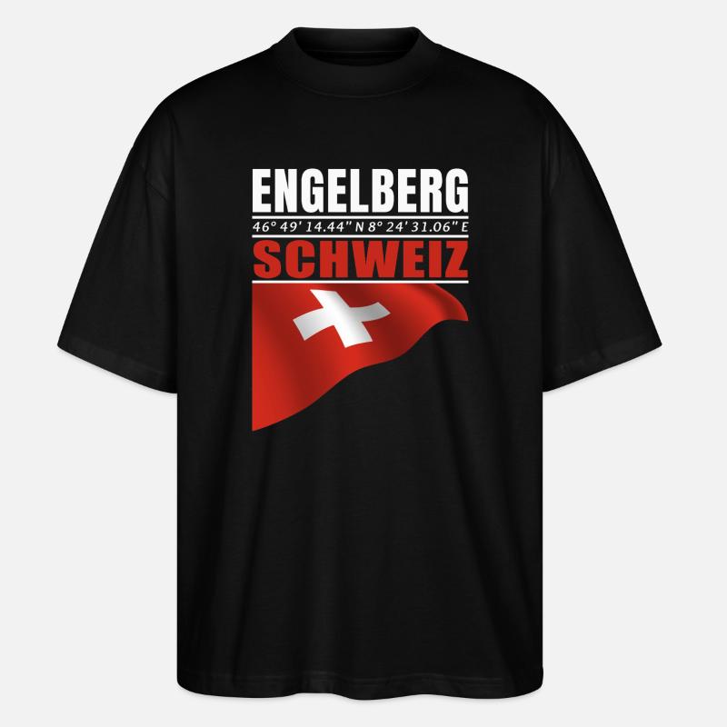 Engelberg - T-shirt bio Blaster 2.0 coupe oversize Stanley/Stella Unisexe - noir