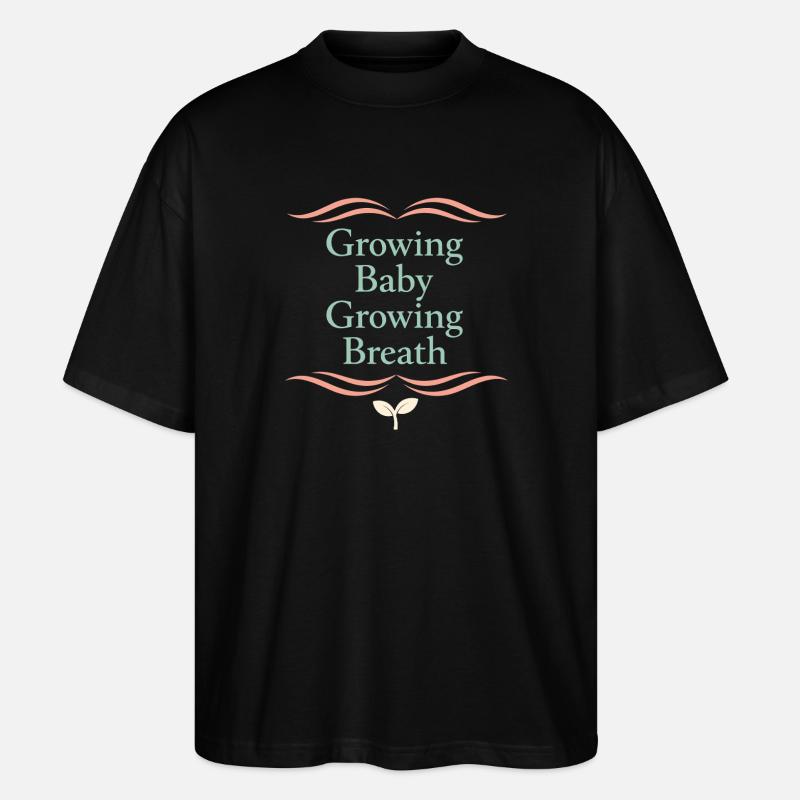Vorgeburtliches Yoga Werdende Mutter - Stanley/Stella Oversized Unisex Bio T-Shirt Blaster 2.0 - Schwarz