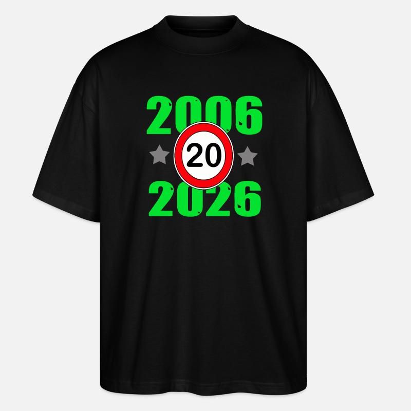20 ans, 20e anniversaire 2026 - T-shirt bio Blaster 2.0 coupe oversize Stanley/Stella Unisexe - noir