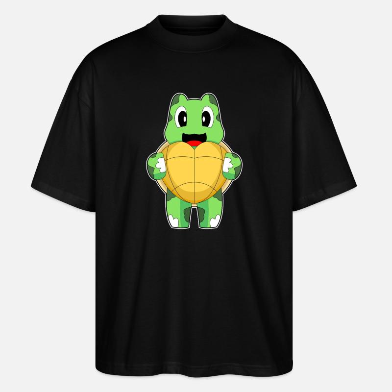 Cœur de Tortue - T-shirt bio Blaster 2.0 coupe oversize Stanley/Stella Unisexe - noir