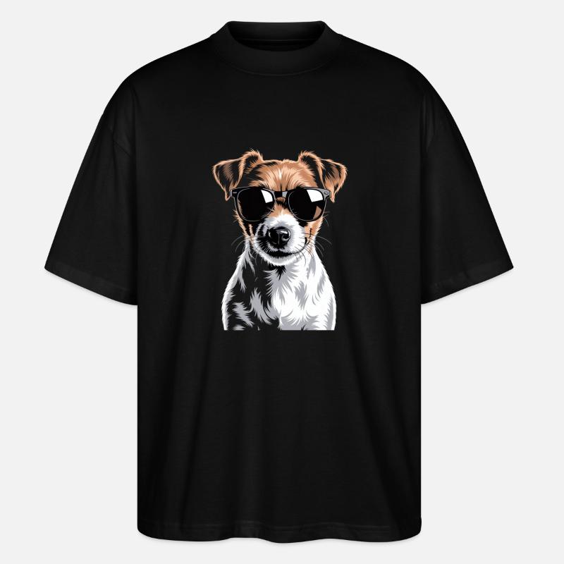 Jack Russell Terrier - Stanley/Stella Oversized Unisex Bio T-Shirt Blaster 2.0 - Schwarz