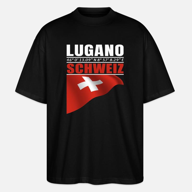 Lugano - Stanley/Stella Oversized Unisex Bio T-Shirt Blaster 2.0 - Schwarz