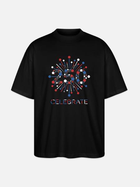 Celebrate 250 USA Fireworks - Stanley/Stella Oversized Unisex Organic T-shirt Blaster 2.0 - black