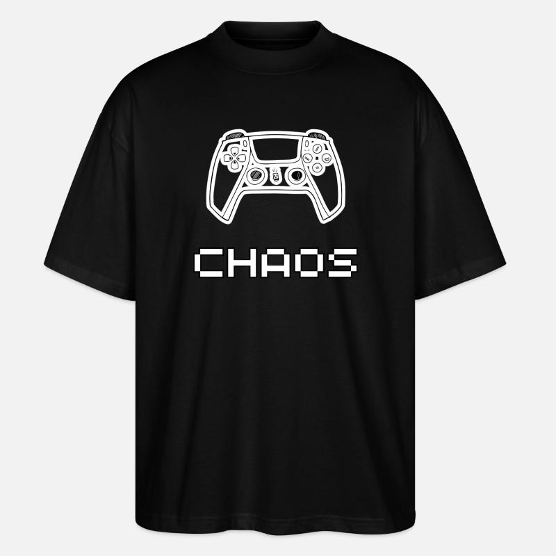 Controlled Chaos – Gaming Controller Chaos Design  - Stanley/Stella Oversized Unisex Organic T-shirt Blaster 2.0 - black
