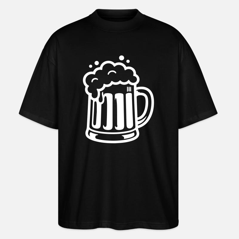 Bierkrug Comic Bier - Stanley/Stella Oversized Unisex Bio T-Shirt Blaster 2.0 - Schwarz