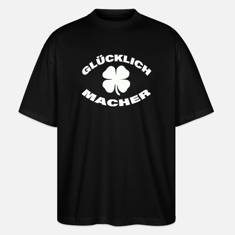 GLÜCKLICHMACHER - Stanley/Stella Oversized Unisex Bio T-Shirt Blaster 2.0 - Schwarz