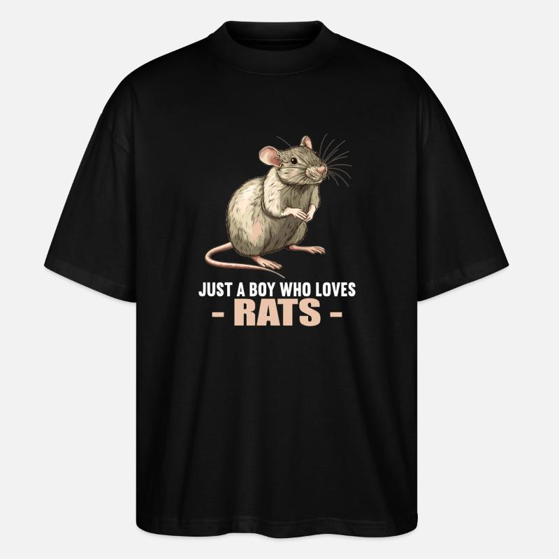 Ratten Ratte - Stanley/Stella Oversized Unisex Bio T-Shirt Blaster 2.0 - Schwarz