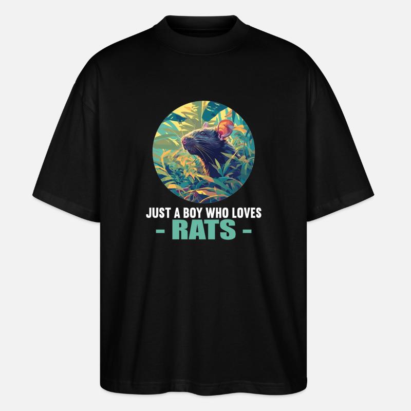 Ratten Ratte - Stanley/Stella Oversized Unisex Bio T-Shirt Blaster 2.0 - Schwarz