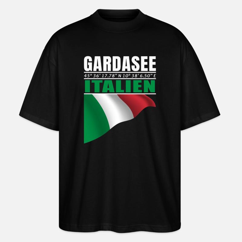 Gardasee - Stanley/Stella Oversized Unisex Bio T-Shirt Blaster 2.0 - Schwarz