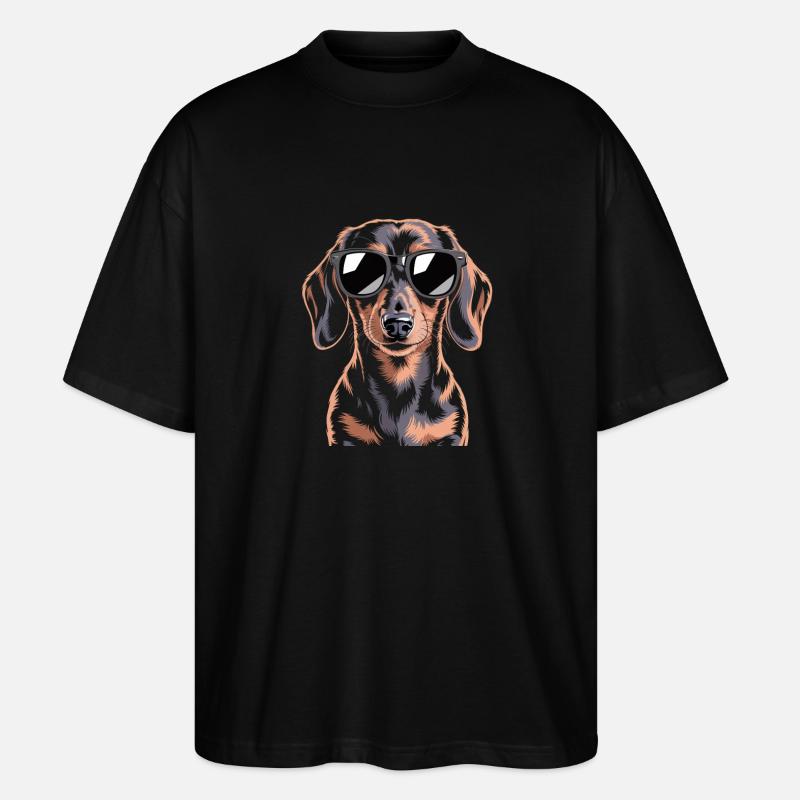 Teckel - T-shirt bio Blaster 2.0 coupe oversize Stanley/Stella Unisexe - noir