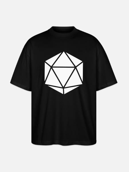 Geometrischer Polyeder Diamant - Stanley/Stella Oversized Unisex Bio T-Shirt Blaster 2.0 - Schwarz