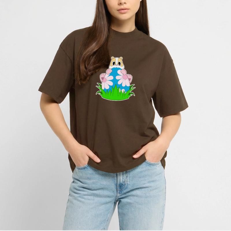 Hamster Easter Easter Egg Stanley/Stella Oversized Unisex Organic T-shirt Blaster 2.0
