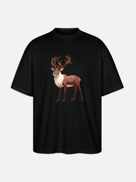 Rentiere Rentier - Stanley/Stella Oversized Unisex Bio T-Shirt Blaster 2.0 - Schwarz