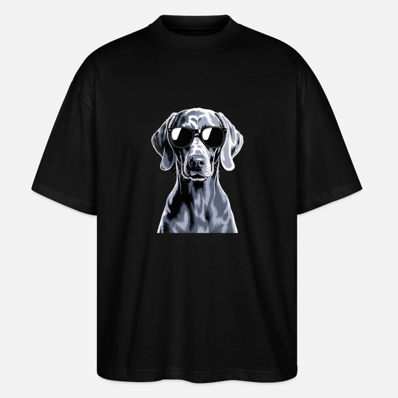 Weimaraner - Stanley/Stella Oversized Unisex Bio T-Shirt Blaster 2.0 - Schwarz