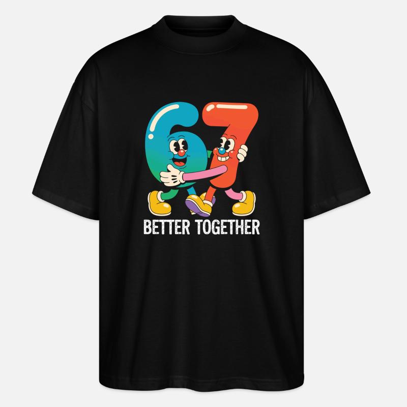 Six et Sept : Mieux ensemble - T-shirt bio Blaster 2.0 coupe oversize Stanley/Stella Unisexe - noir