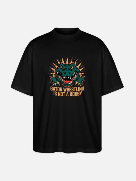 Alligator-bryting er ikke en hobby Morsom alligator - Stanley/Stella Blaster 2.0 Økologisk Oversized Unisex T-skjorte - svart