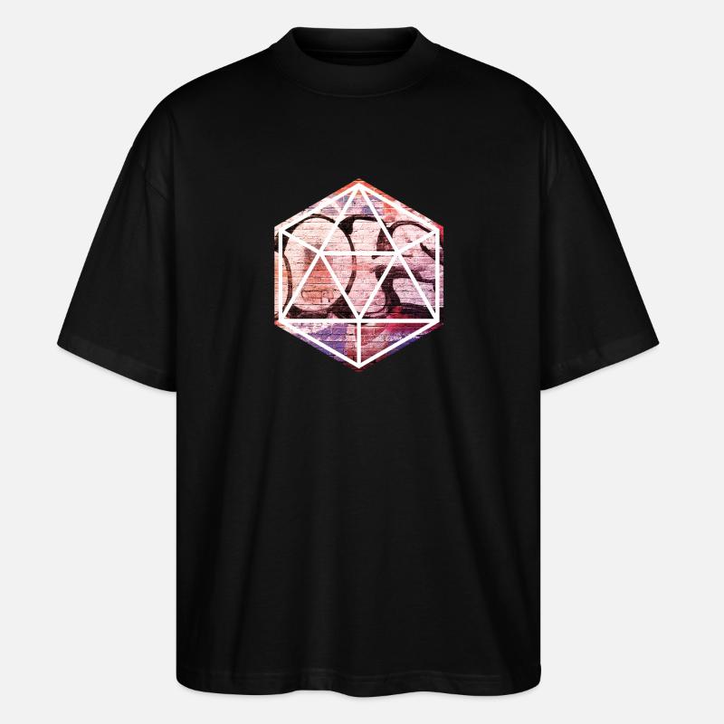 Prisme de graffiti géométrique - T-shirt bio Blaster 2.0 coupe oversize Stanley/Stella Unisexe - noir