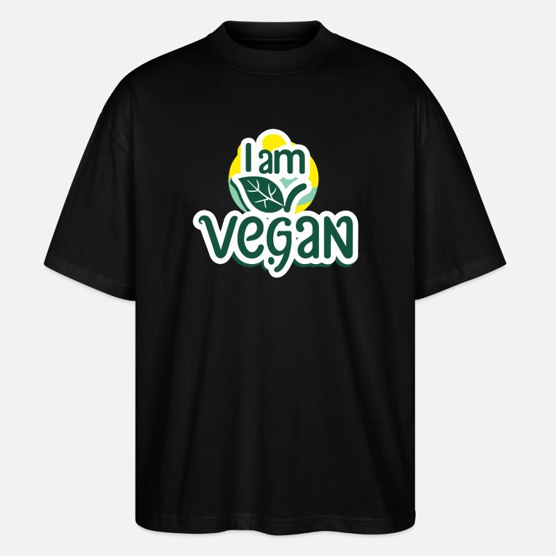 Ich bin Veganer. - Stanley/Stella Oversized Unisex Bio T-Shirt Blaster 2.0 - Schwarz
