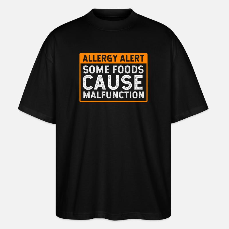 Lebensmittel Allergie - Stanley/Stella Oversized Unisex Bio T-Shirt Blaster 2.0 - Schwarz