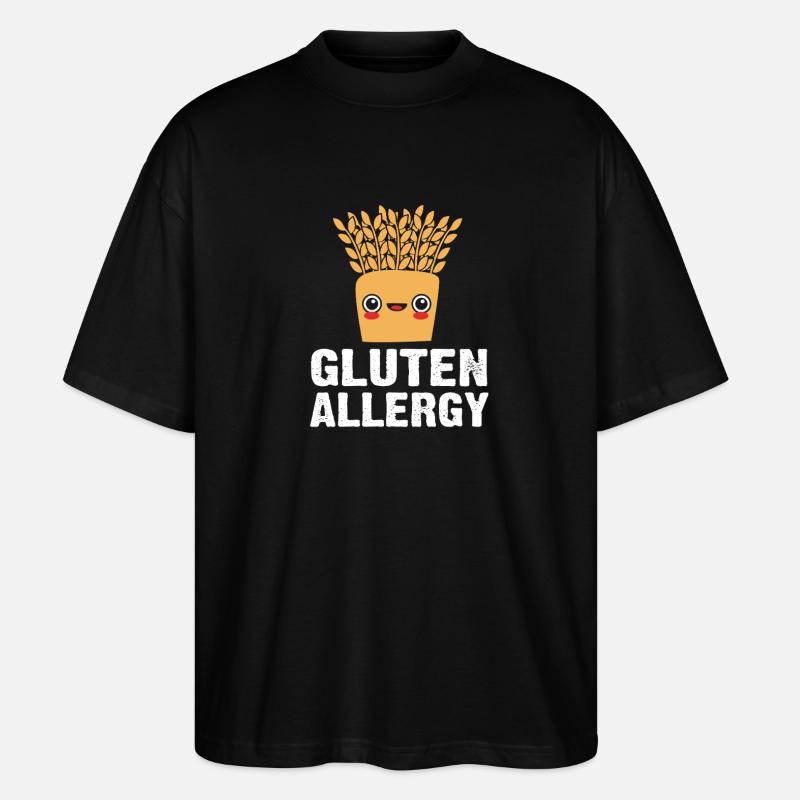 Lebensmittel Allergie - Stanley/Stella Oversized Unisex Bio T-Shirt Blaster 2.0 - Schwarz
