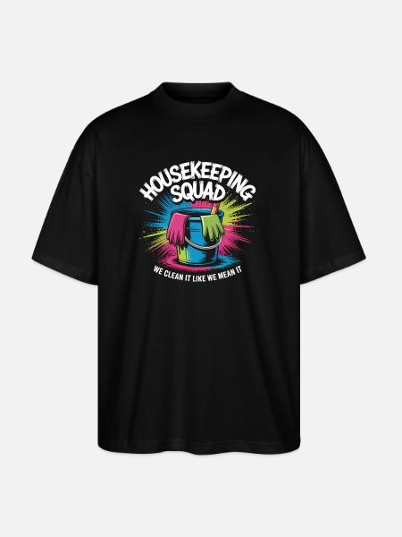 Funny Cleaning Design - Stanley/Stella Oversized Unisex Organic T-shirt Blaster 2.0 - black