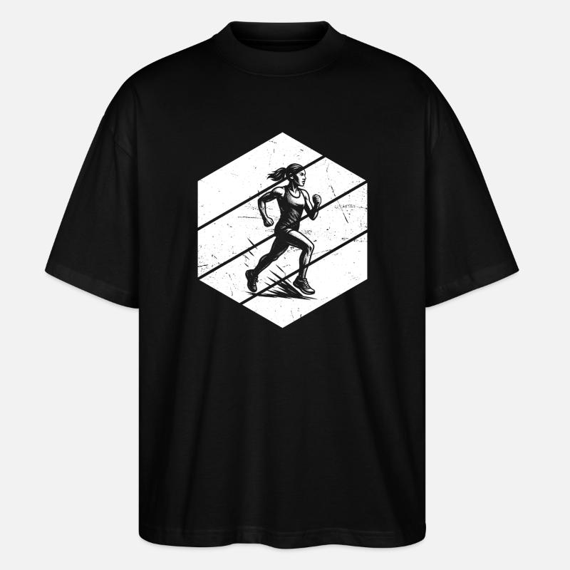 Focus purement sur la course - T-shirt bio Blaster 2.0 coupe oversize Stanley/Stella Unisexe - noir