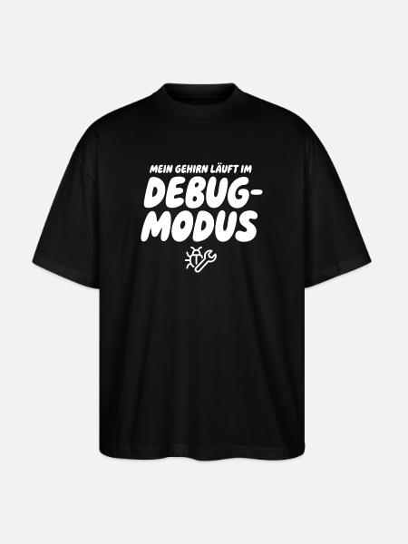 Gehirn im Debug-Modus – Humor Grafik - Stanley/Stella Oversized Unisex Bio T-Shirt Blaster 2.0 - Schwarz