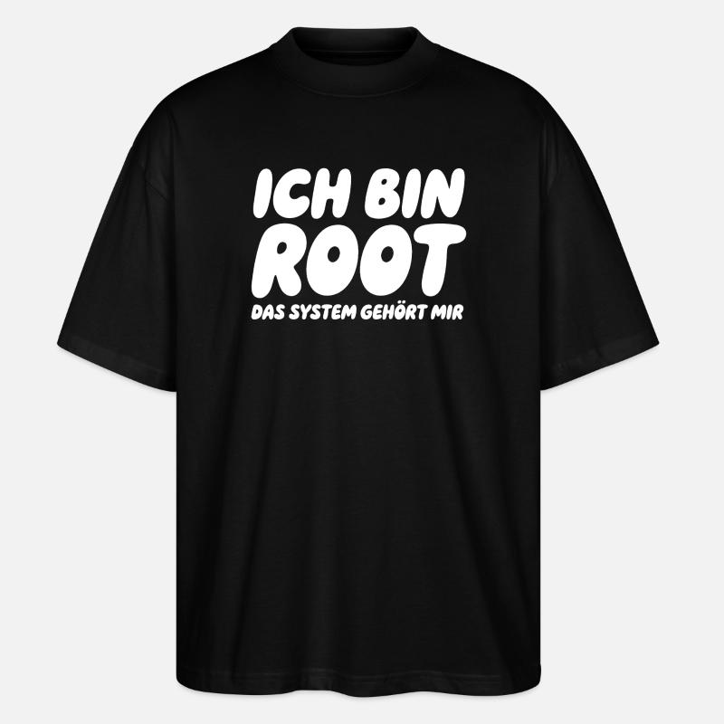 Je suis Root – Le système m’appartient - T-shirt bio Blaster 2.0 coupe oversize Stanley/Stella Unisexe - noir