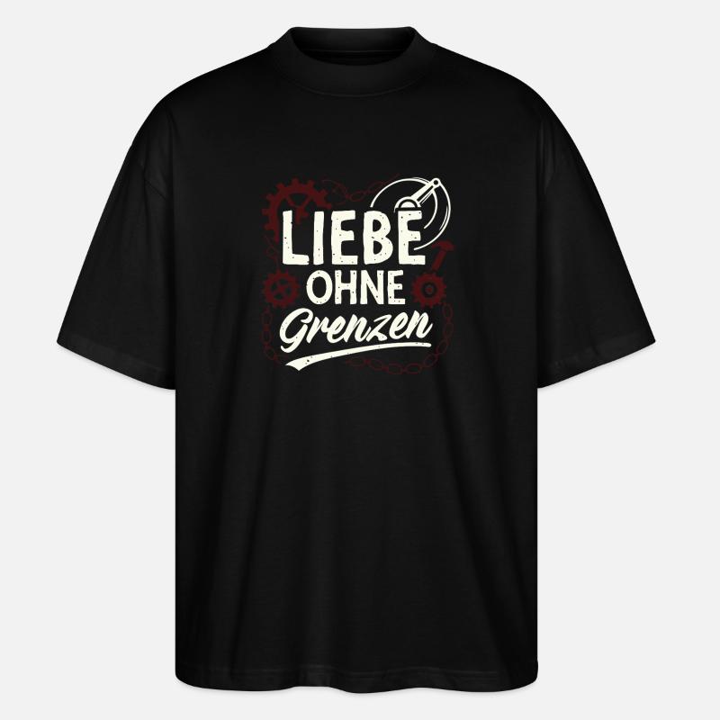 Liebe Ohne Grenzen Gear - Stanley/Stella Oversized Unisex Bio T-Shirt Blaster 2.0 - Schwarz