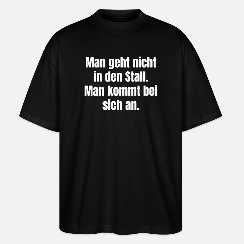 Self Discovery Saying Large Print - Stanley/Stella Oversized Unisex Organic T-shirt Blaster 2.0 - black