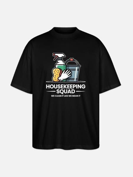 Funny Cleaning Design - Stanley/Stella Oversized Unisex Organic T-shirt Blaster 2.0 - black