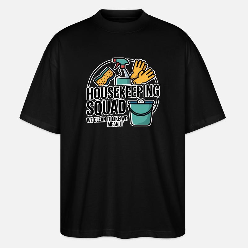 Lustiges Putzen Design - Stanley/Stella Oversized Unisex Bio T-Shirt Blaster 2.0 - Schwarz