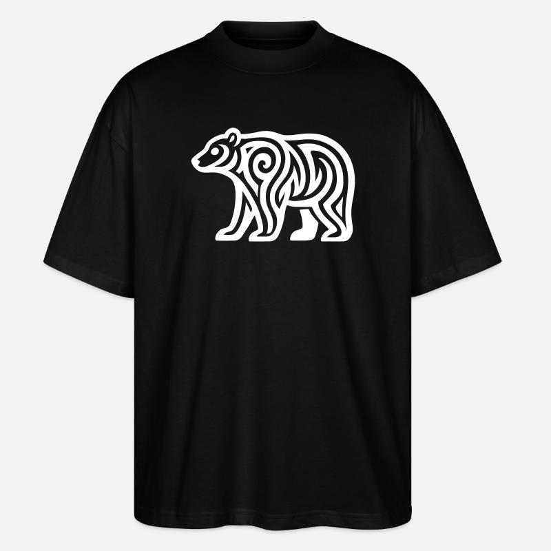 Just a White Bear #1 / JustN-imal - T-shirt bio Blaster 2.0 coupe oversize Stanley/Stella Unisexe - noir