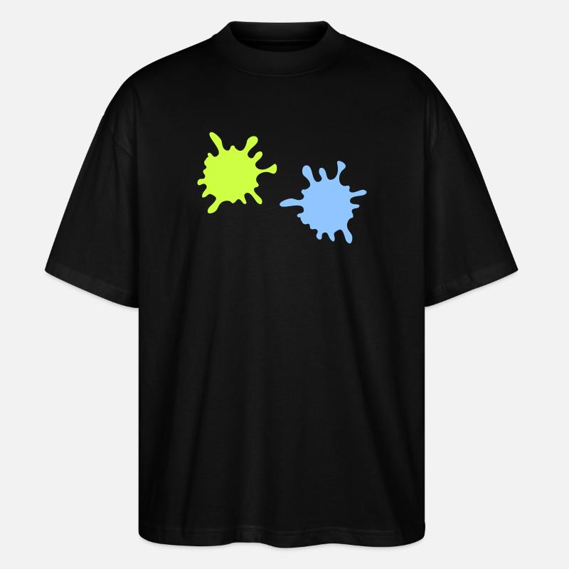 Neon Spritzer Splatter - Stanley/Stella Oversized Unisex Bio T-Shirt Blaster 2.0 - Schwarz