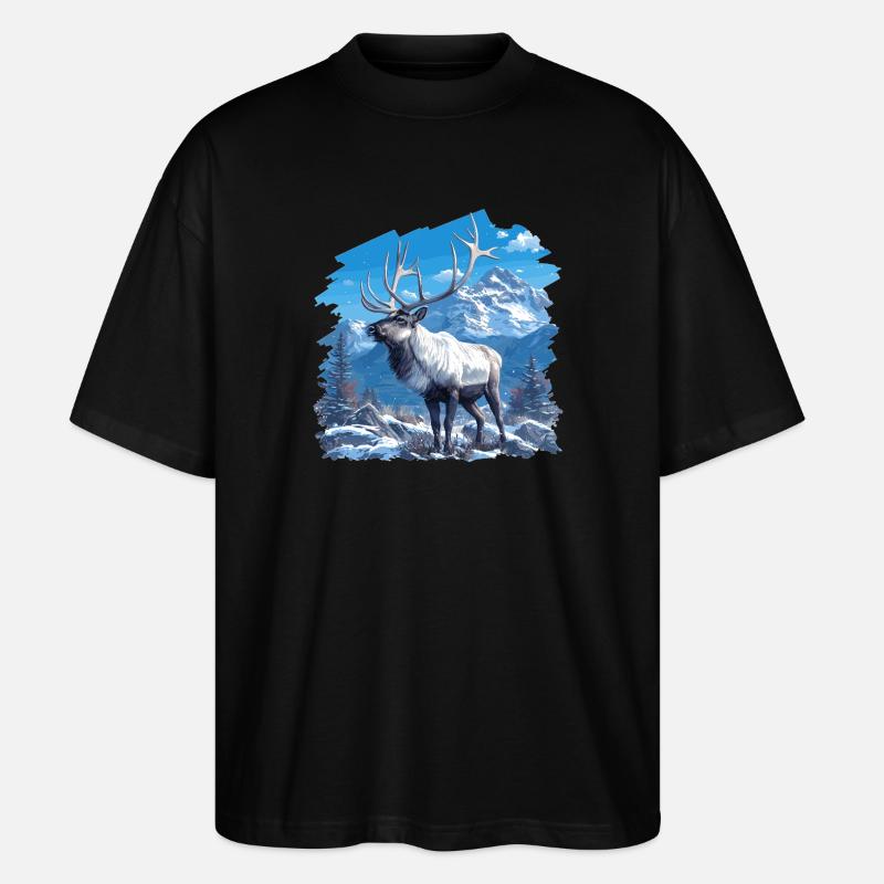 Rentiere Rentier - Stanley/Stella Oversized Unisex Bio T-Shirt Blaster 2.0 - Schwarz