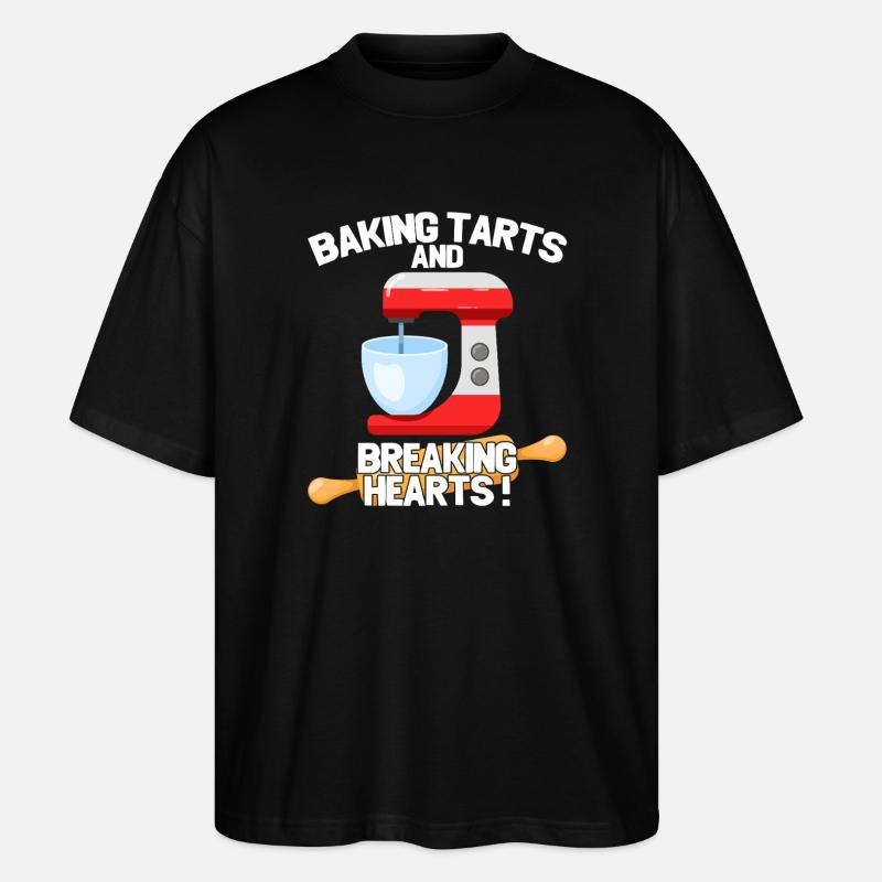 Baking Tarts And Breaking Hearts - Stanley/Stella Oversized Unisex Organic T-shirt Blaster 2.0 - black