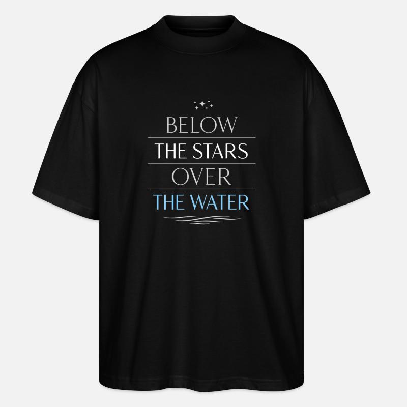 Nachtbootfahren Mit - Stanley/Stella Oversized Unisex Bio T-Shirt Blaster 2.0 - Schwarz