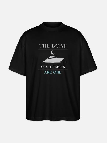 Night boating with - Stanley/Stella Oversized Unisex Organic T-shirt Blaster 2.0 - black
