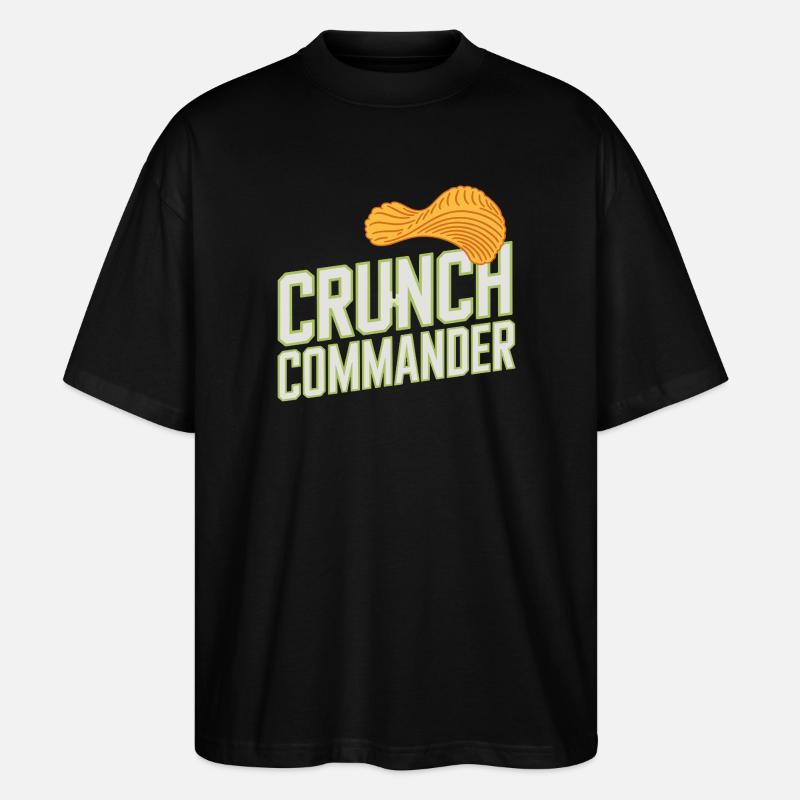 Crunch Commander Knabber Chips Fan Snack - Stanley/Stella Oversized Unisex Bio T-Shirt Blaster 2.0 - Schwarz