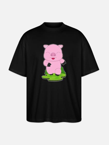 Cochon Jogger Jogging Sport - T-shirt bio Blaster 2.0 coupe oversize Stanley/Stella Unisexe - noir