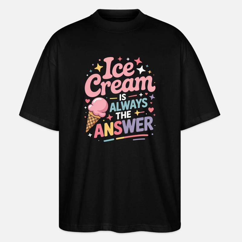 eiscreme Sprüche Eis Lustiges Kayak Geschenk - Stanley/Stella Oversized Unisex Organic T-shirt Blaster 2.0 - black