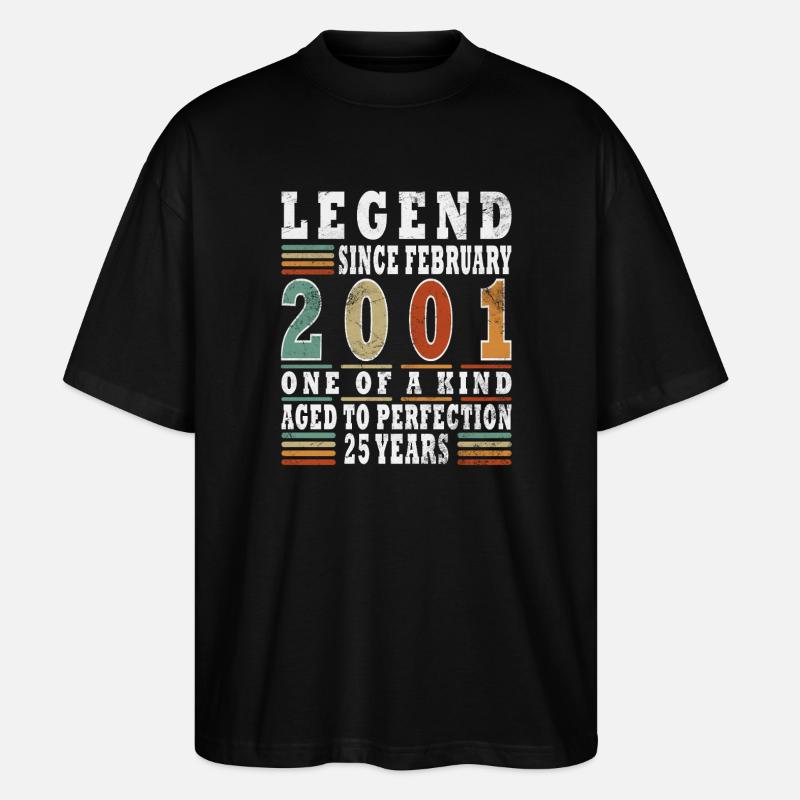 Février 2001 Jubilé 2001 Légendes Février - T-shirt bio Blaster 2.0 coupe oversize Stanley/Stella Unisexe - noir