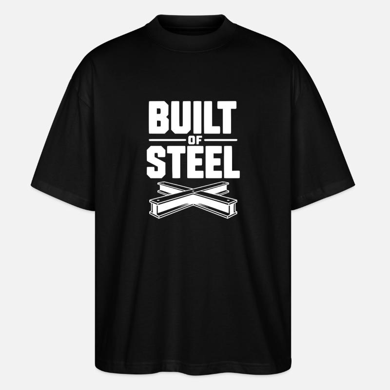 Construit en acier - T-shirt bio Blaster 2.0 coupe oversize Stanley/Stella Unisexe - noir