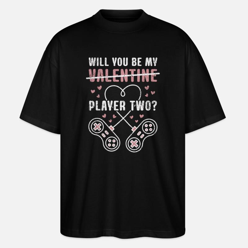 Willst du mein Spieler Zwei sein? - Stanley/Stella Oversized Unisex Bio T-Shirt Blaster 2.0 - Schwarz