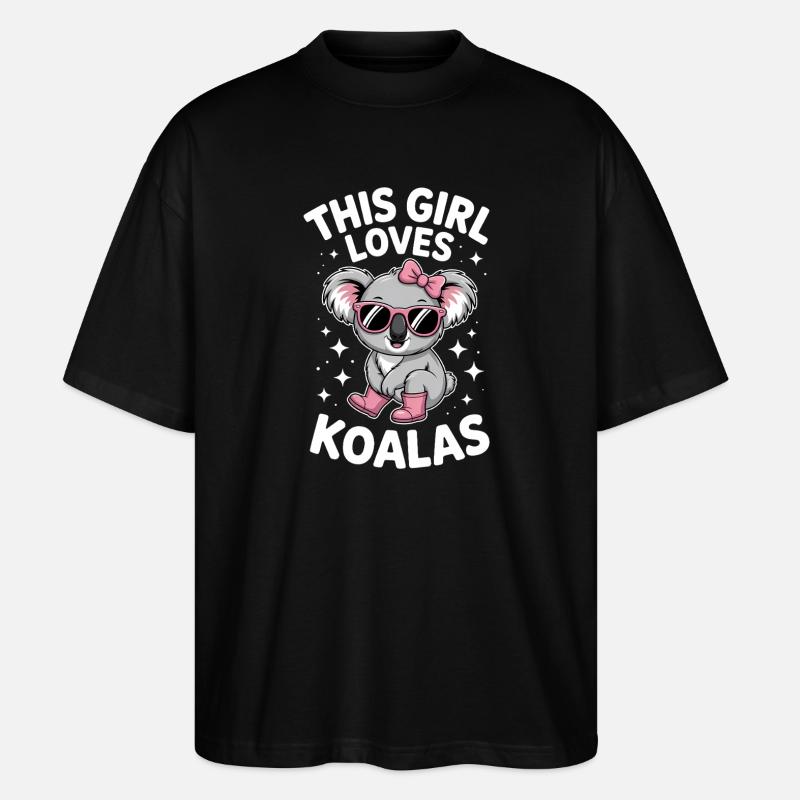 Koala Sprüche Koalas Lustiges Koala Geschenk - Stanley/Stella Oversized Unisex Bio T-Shirt Blaster 2.0 - Schwarz