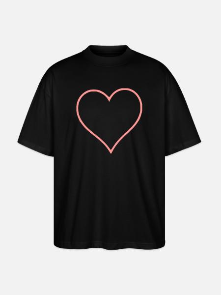 Saint-Valentin Cœur Rose, St.valentin - T-shirt bio Blaster 2.0 coupe oversize Stanley/Stella Unisexe - noir